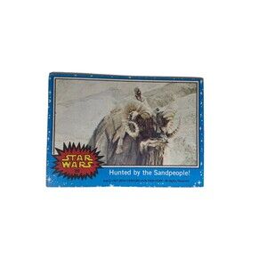 1977 Topps Star Wars #20 Hunted by Sandpeople Blue Series Not Graded